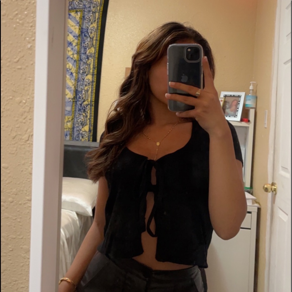 Black tie front top